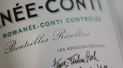 Domaine de la Romanee Conti (DRC) wine