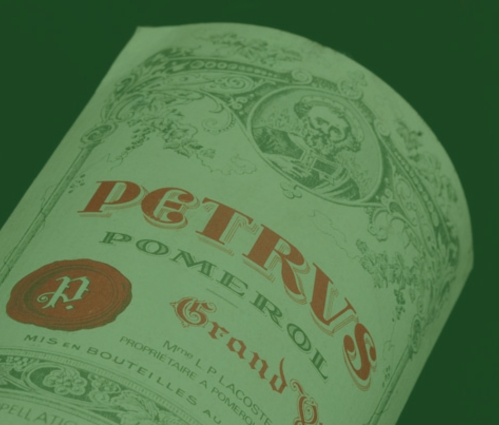 Chateau Petrus wine bottle